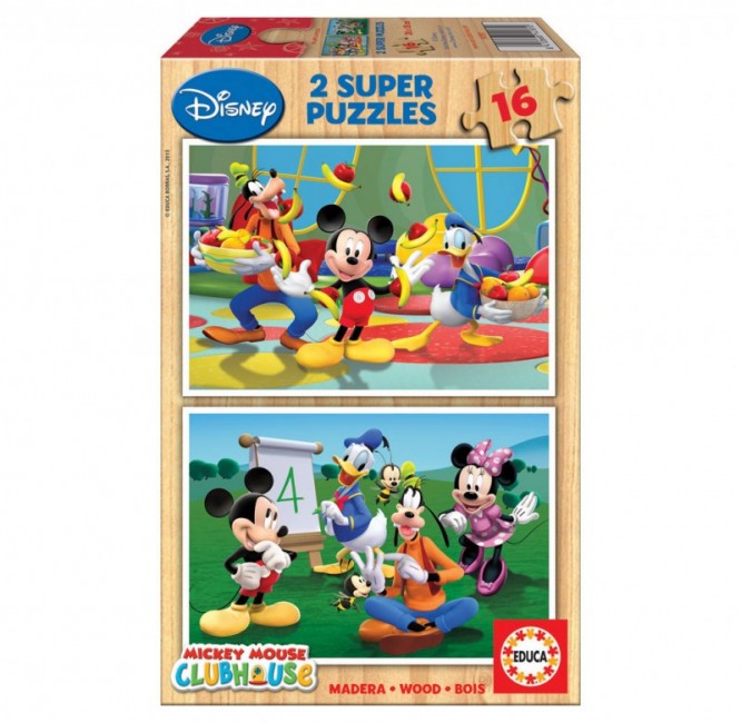 2x Super Puzzle 16 Madeira Mickey | Loja da Criança