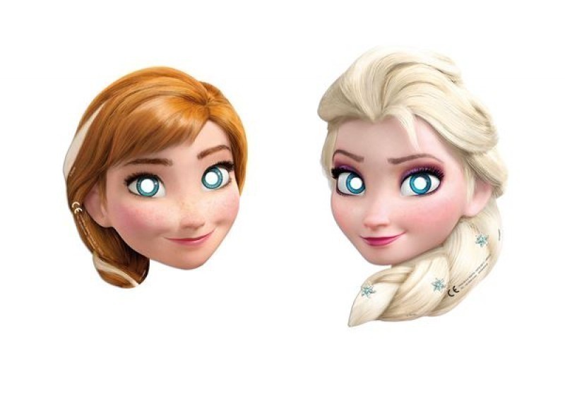 Máscara Infantil da Elsa do filme Frozen 3 Camadas