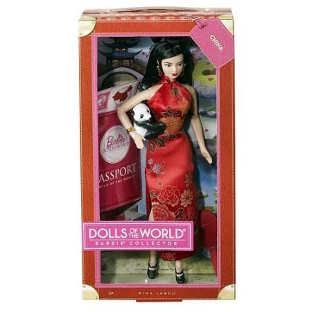 Vestido de festa vermelho chinês para boneca barbie, roupas com