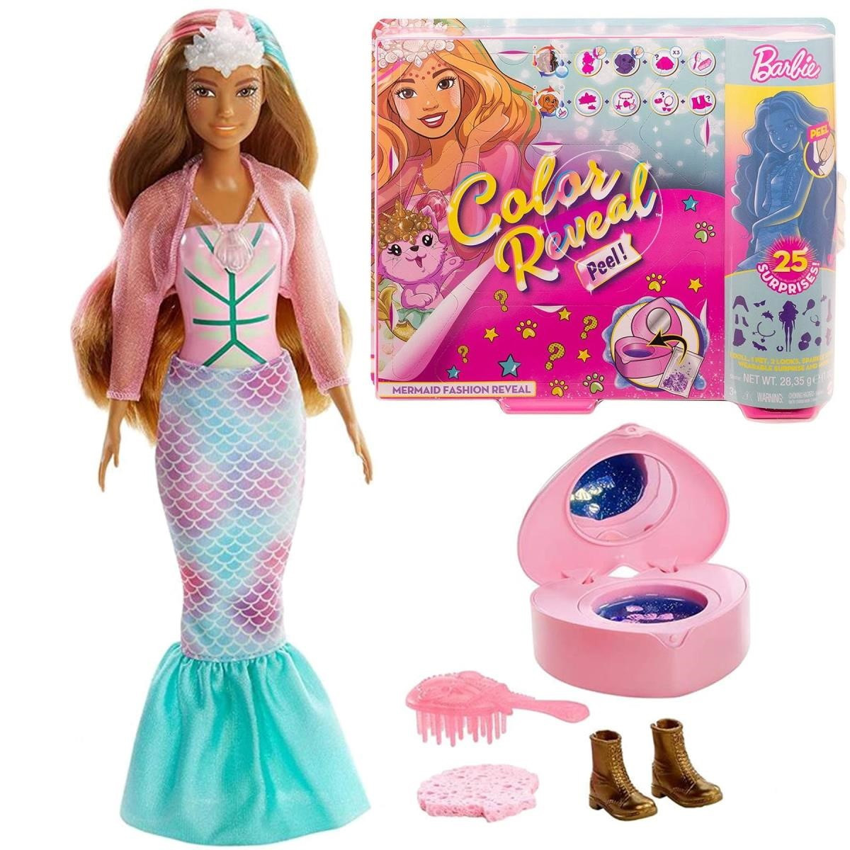 Jogos com a boneca sereia! Série infantil das bonecas Barbie