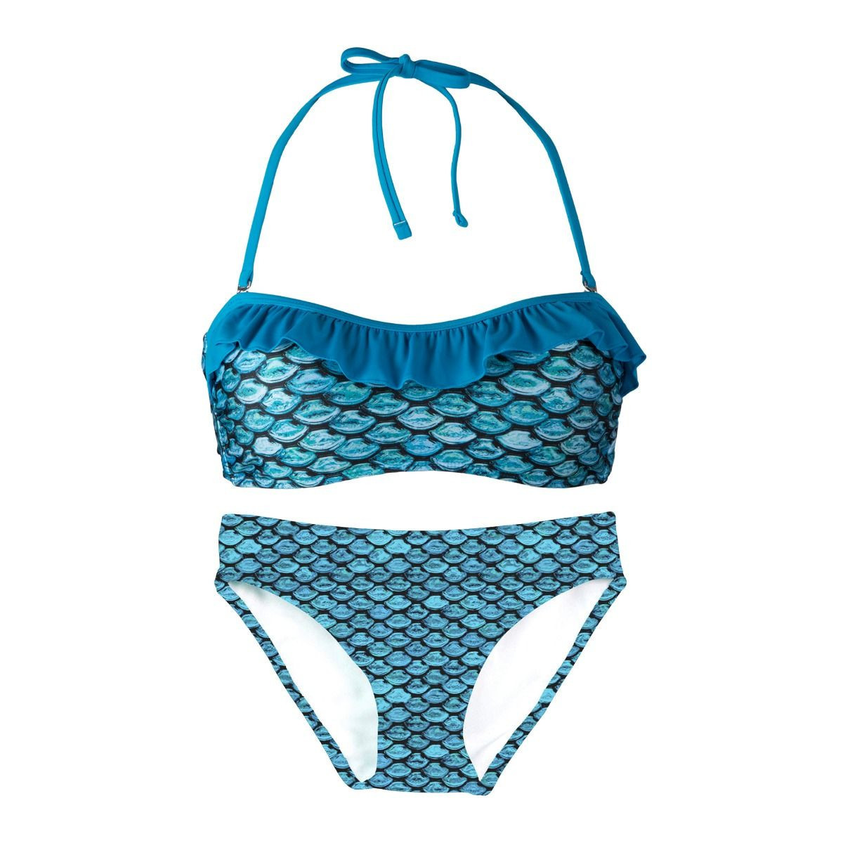 Tidal Teal Tankini Set for Girls