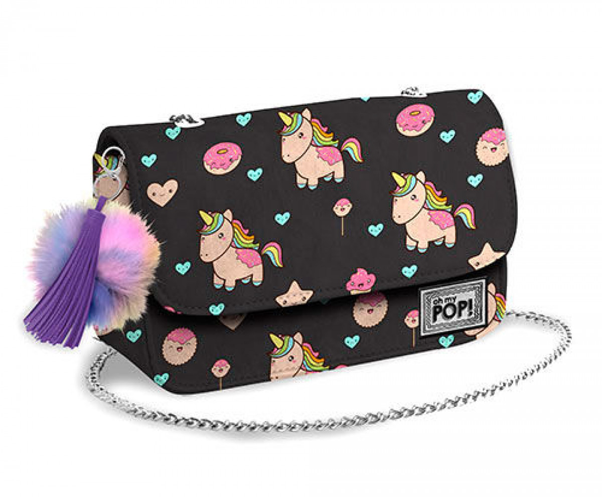 Oh My Pop! Unicorn-Monedero Oval, Negro main image 1