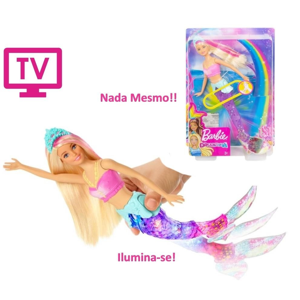 Boneca Barbie Roupa Amarela Conto de Fadas Um Toque de Mágica