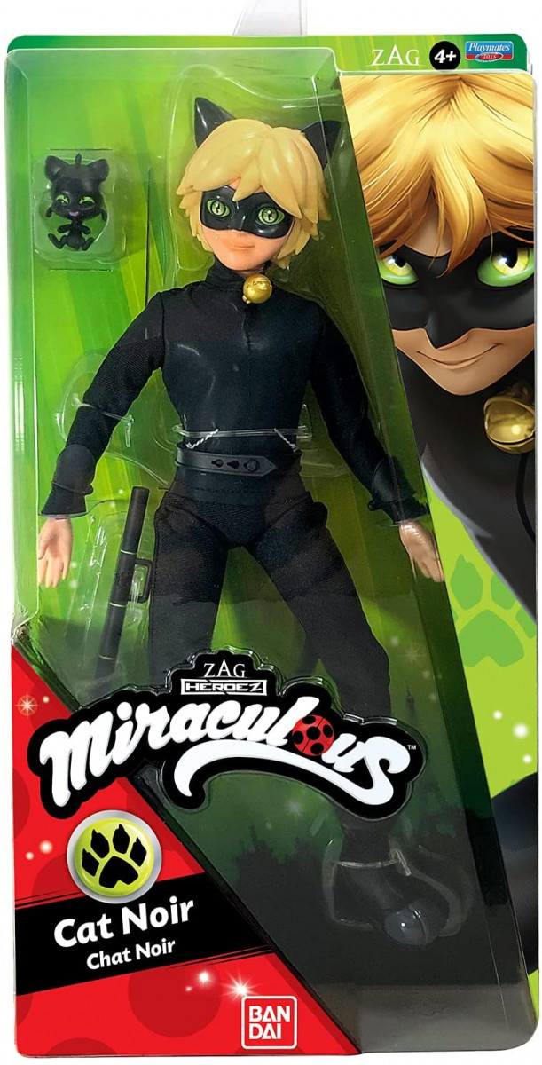 Boneca Miraculous Ladybug e Boneco Cat Noir 