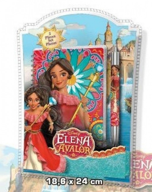 Caderno escolar + caneta de Elena De Avalor | Loja da Criança