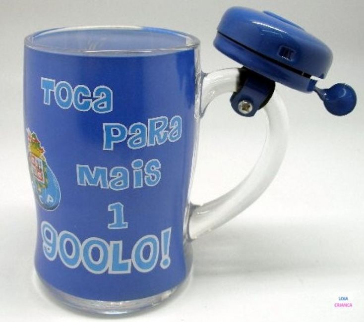 Caneca de vidro com campainha do FC 