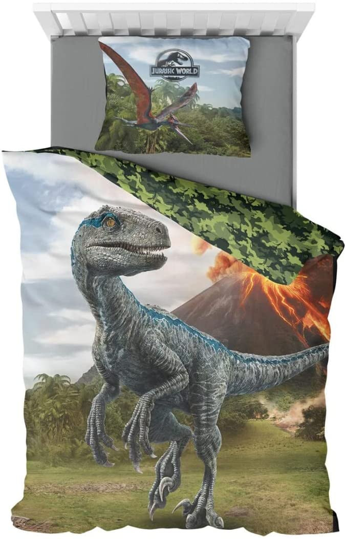 Jogo de Cama Solteiro - Jurassic World Dinossauros Rex Filme