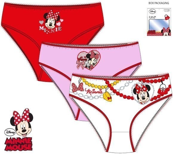 Conjunto 3 cuecas  Minnie -  2- 3 Anos