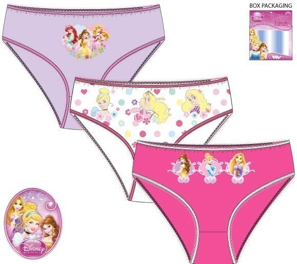 Conjunto 3 Cuecas Princesas  4- 5 Anos