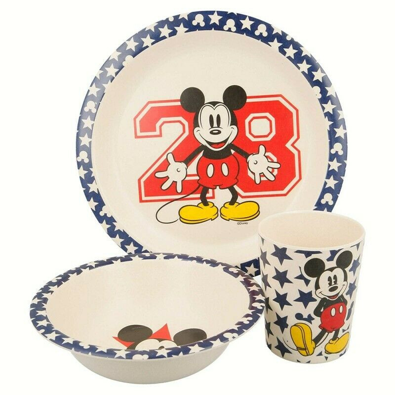 Conjunto Refeição em bambu  Mickey