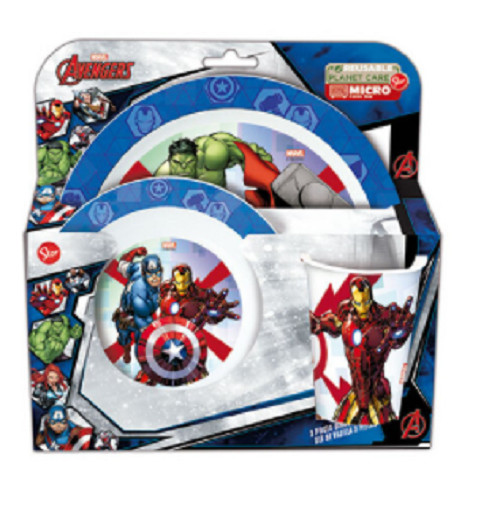 Conjunto Refeição Microondas Avengers 