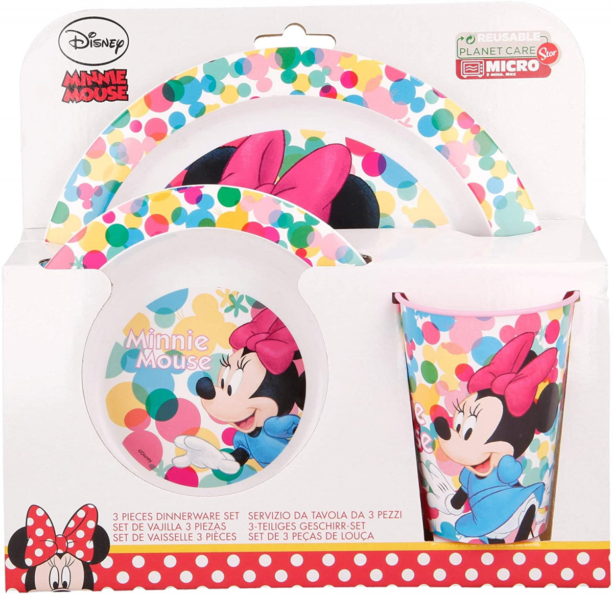 Conjunto Refeição Microondas Minnie Feel Good