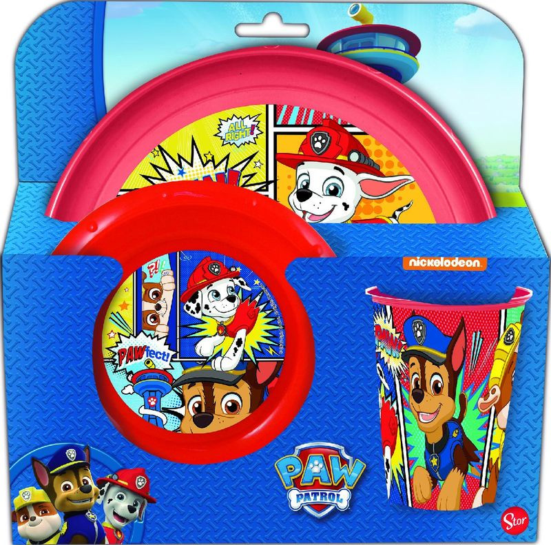 Conjunto Refeição Plástico Patrulha Pata Comic