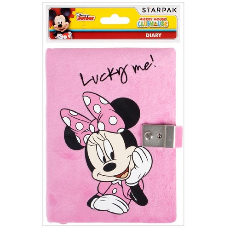 Diário com chave e pelo Minnie