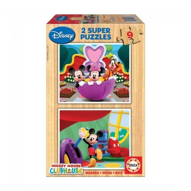 Educa - 2 Super Puzzles 9 peças Mickey | Loja da Criança