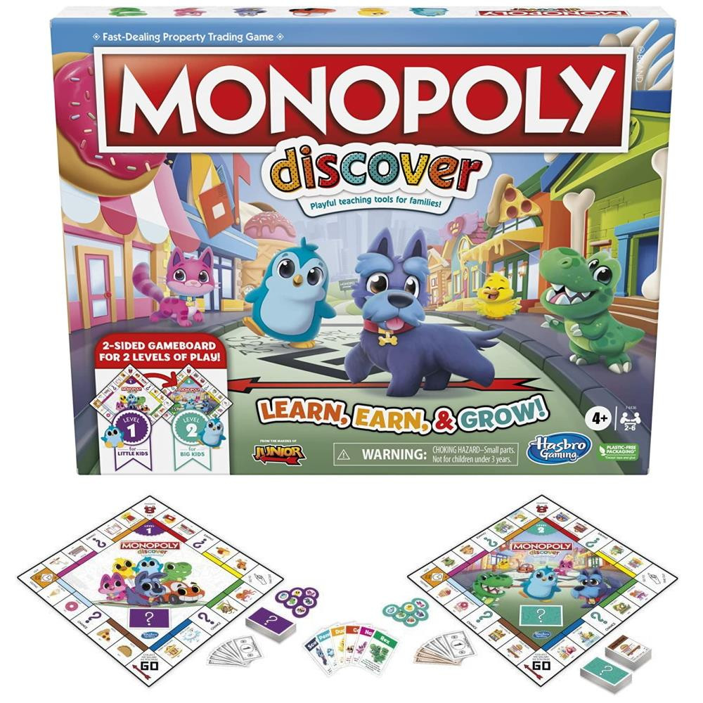 Hasbro Monopoly Junior Jogos Para Crianças Família Festa Jogos De