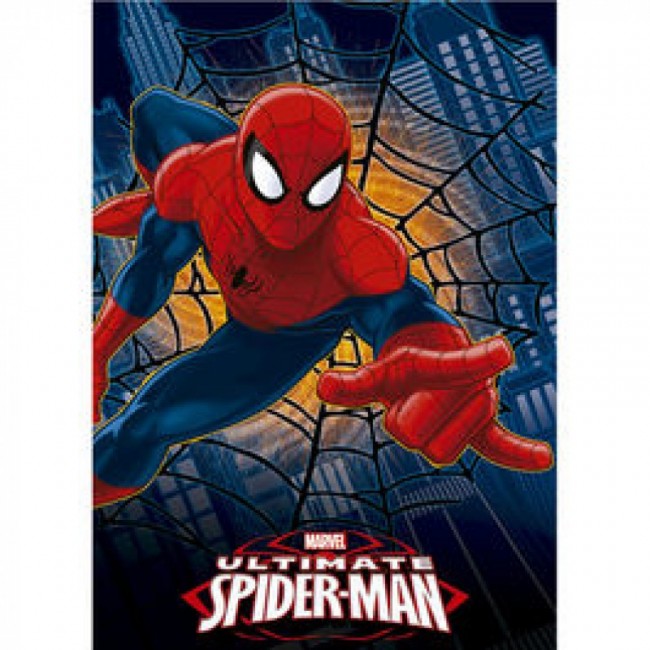 Manta De Chenilla Spiderman Para Niños - 140x90 Cm, 100% Poliéster, Suave Y Cálida, Diseño Doble Cara