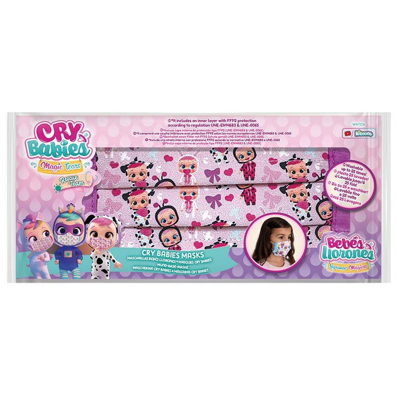 Máscara Reutilizável Cry Babies Sortido Loja da Criança