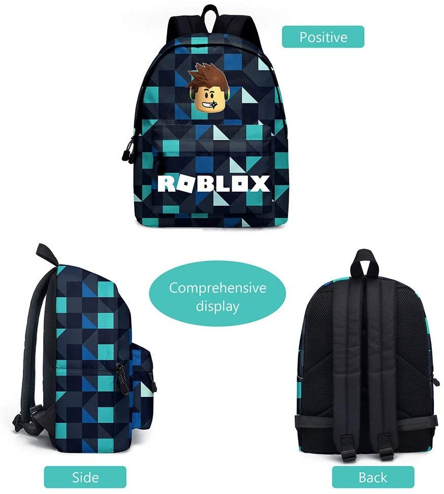 Kit Escolar com Mochila com Carrinho + Lancheira + Estojo Plus - Roblox