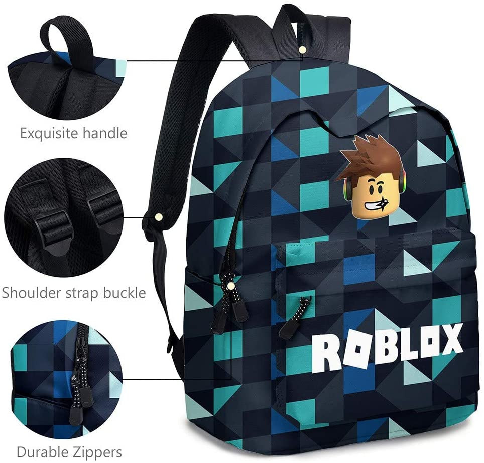 Kit Escolar com Mochila com Carrinho + Lancheira + Estojo Plus - Roblox