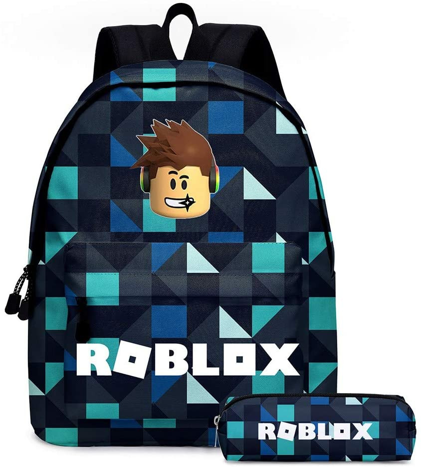 Kit Escolar com Mochila com Carrinho + Lancheira + Estojo Plus - Roblox