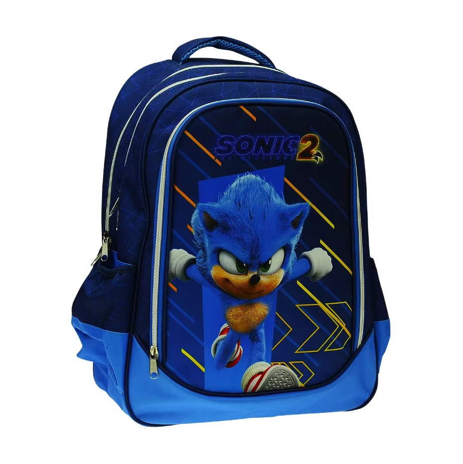 Mochila Infantil Bolsa Meninos Desenho Super Sonic O Ouriço Azul