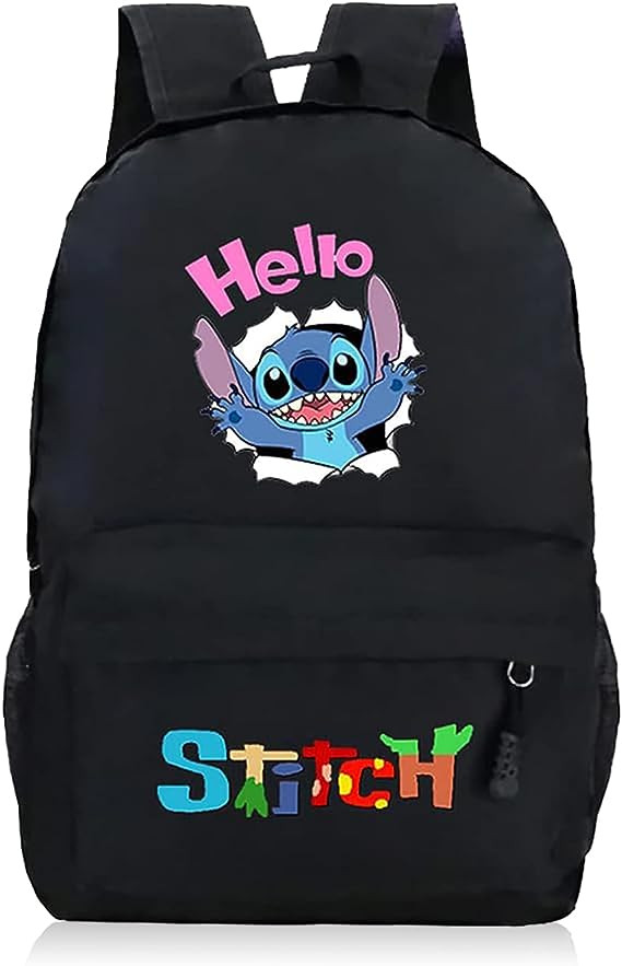 Mochila Escolar Stitch Hello 45cm Loja da Criança