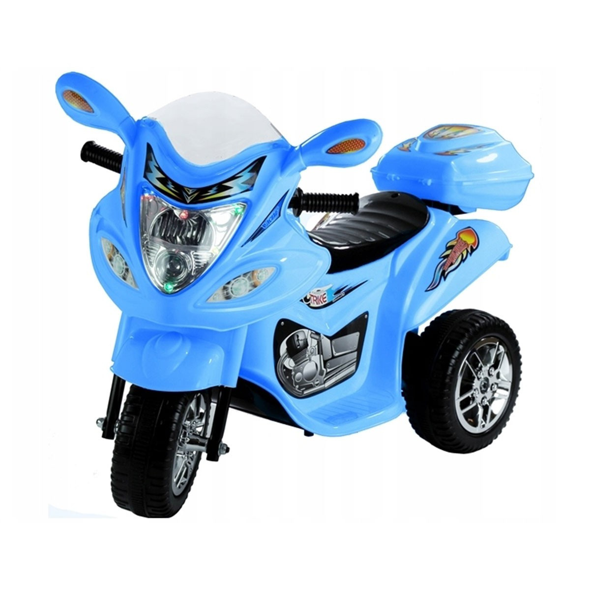 Moto Elétrica para Crianças a partir de 18 Meses 6V com Faróis Buzina 2  Rodas de Equilibrio Velocidade Máx. de 3km/h Motocicleta de Brinquedo  88,5x42,5x49cm Vermelho