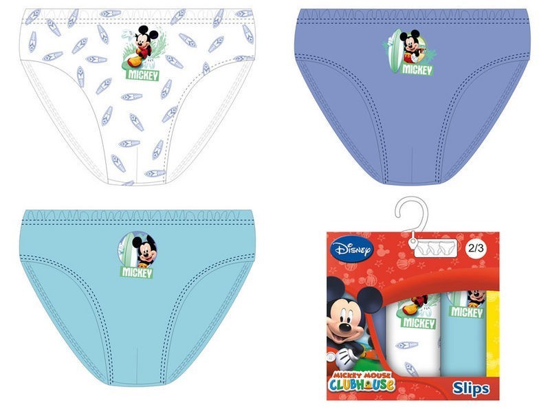 Pack 3 Cuecas  Mickey Surf -  6- 7 Anos