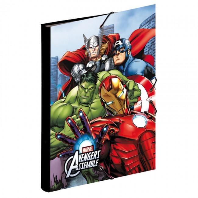 Pasta escolar A4 elásticos Marvel Avengers Alliance Loja da Criança