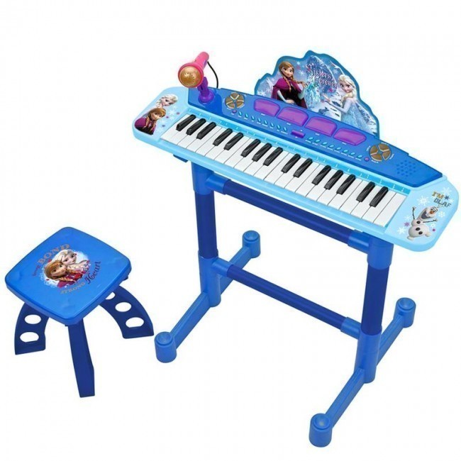 Piano Infantil Teclado Musical Frozen 2 Grava Reproduz Sons Toyng