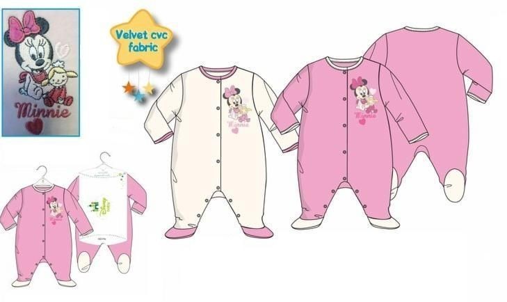 Pijama babygrow  Bebé Minnie delux - 0 Mês