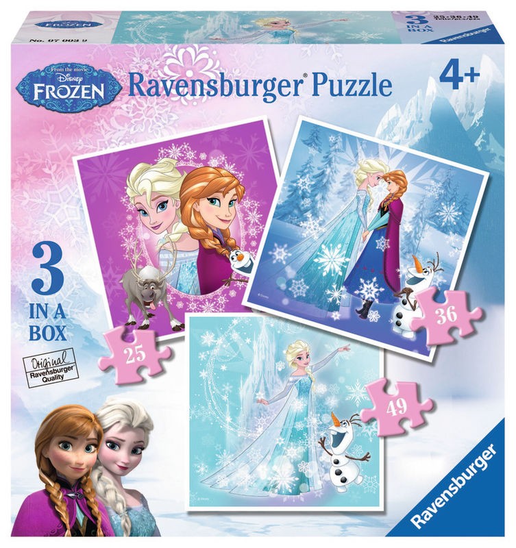 Puzzle 3 em 1 progressivo Frozen | Loja da Criança