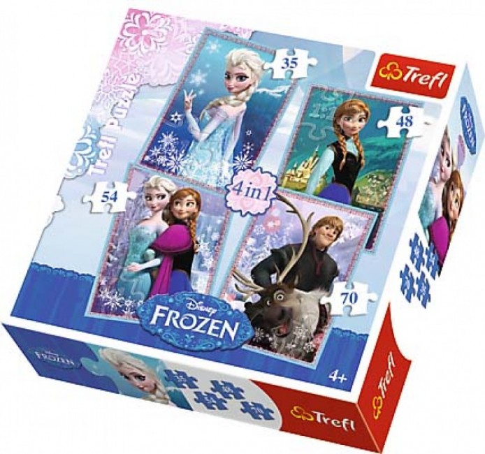 Puzzle 4 em 1 - Frozen | Loja da Criança