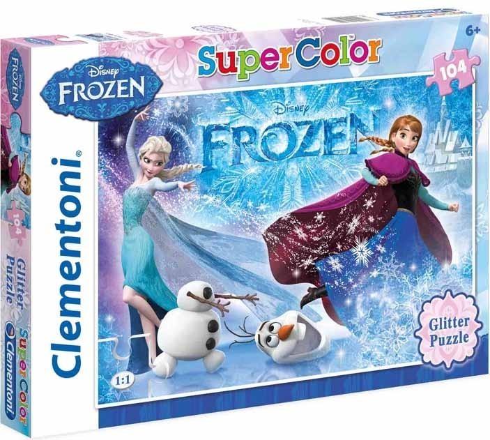 Puzzle com Glitter de Elsa e Anna Frozen | Loja da Criança