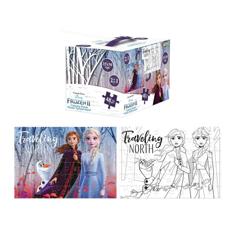 Puzzle de Colorir Frozen 2 48 peças | Loja da Criança