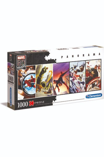 Clementoni Puzzle Panorama Marvel 80 – 1000 Pezzi Per Adulti – 98x33 Cm – Made In Italy