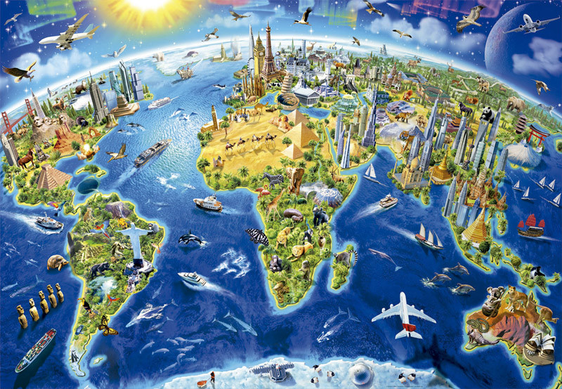 Puzzle Símbolos do Mundo - 2000 Peças - Educa