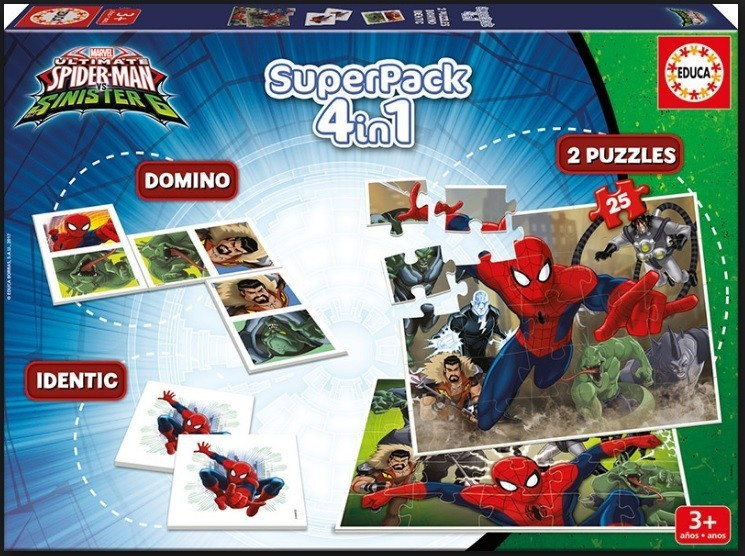 Comprar Educa superpack 4 em 1 jogos Spiderman de Educa