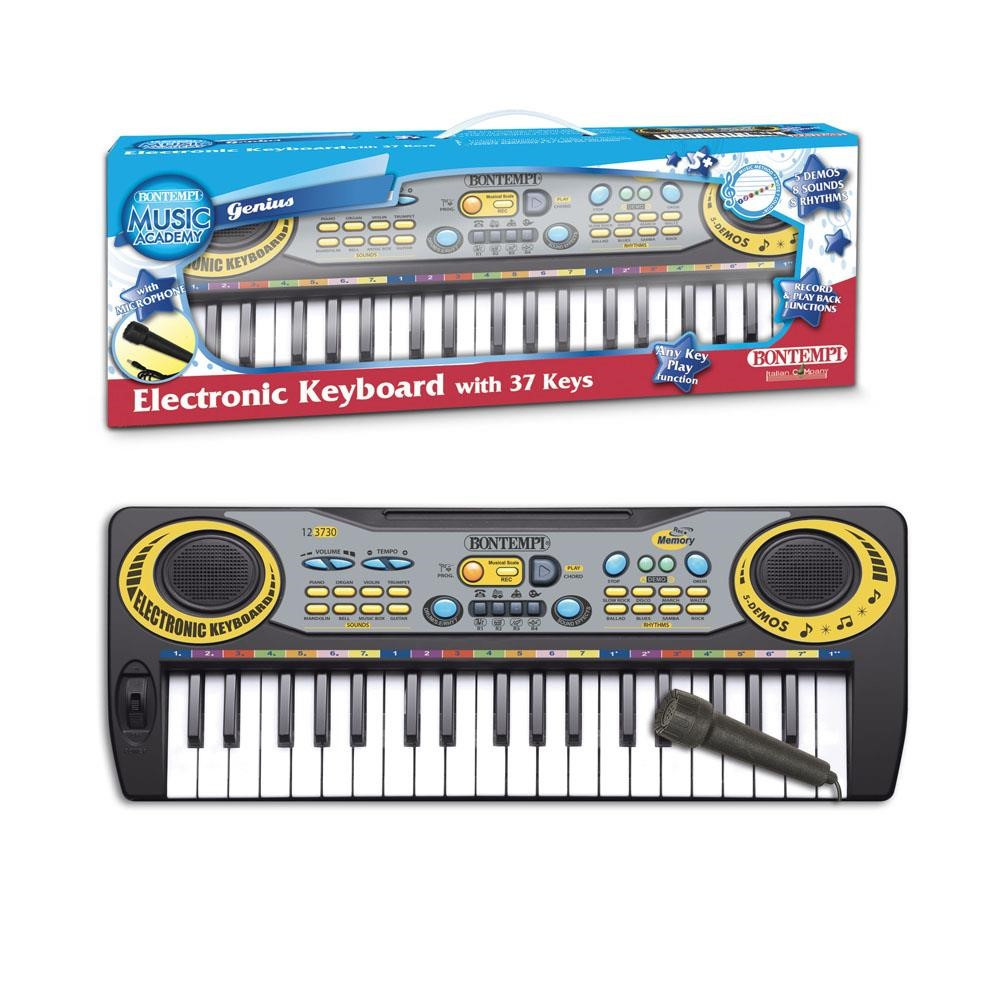 Teclado Eletronico Infantil C/ Microfone 37 Teclas 6 Musicas