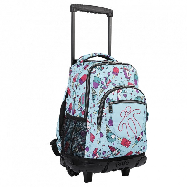 Trolley Mochila Escolar 52cm + Estojo Duplo Totto Unicórnio Ice Cream |  Loja da Criança