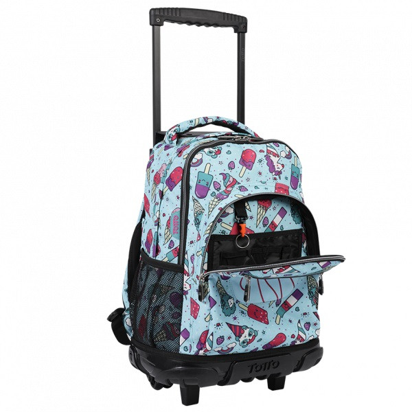 Trolley Mochila Escolar 52cm + Estojo Duplo Totto Unicórnio Ice Cream |  Loja da Criança