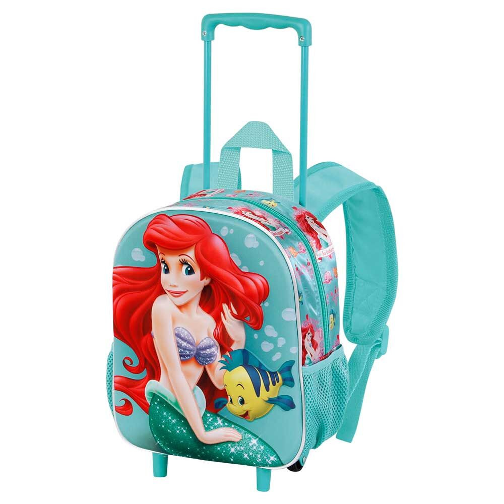 Trolley Mochila Pré Escolar 3D Ariel Princesas Disney Sea 34cm | Loja ...