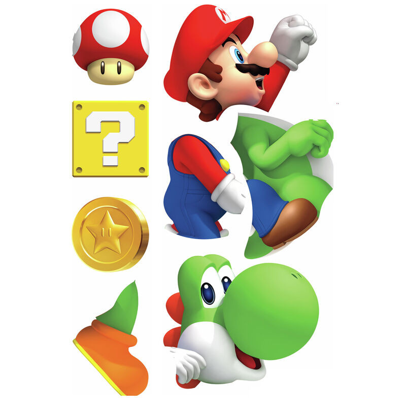 Quadro Decorativo Jogo Super Mario Yoshi 2 Peças M2