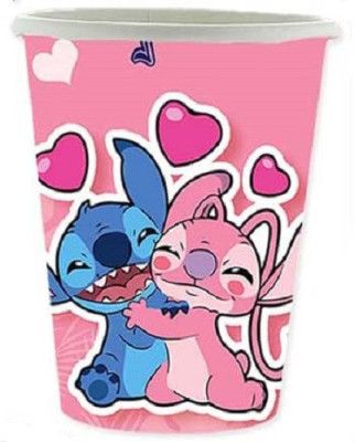 10 Copos Stitch Pink