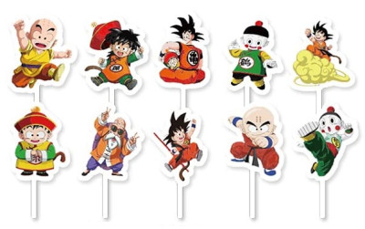 10 Mini Toppers Dragon Ball