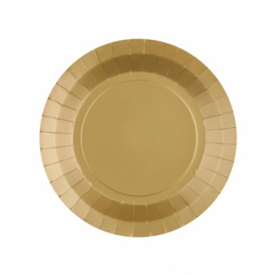 10 Pratos Dourado 18cm