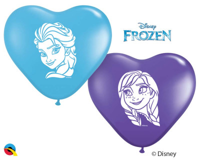 100 Balões Frozen Coração 6