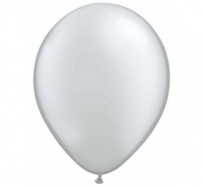 100 Balões Prata Qualatex 5 (13cm)