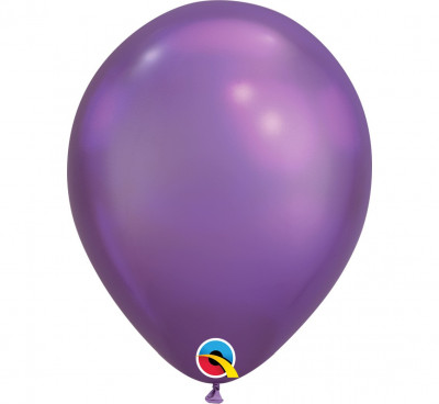 100 Balões Roxo Chrome 11''